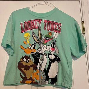 Looney tunes girls cropped tee